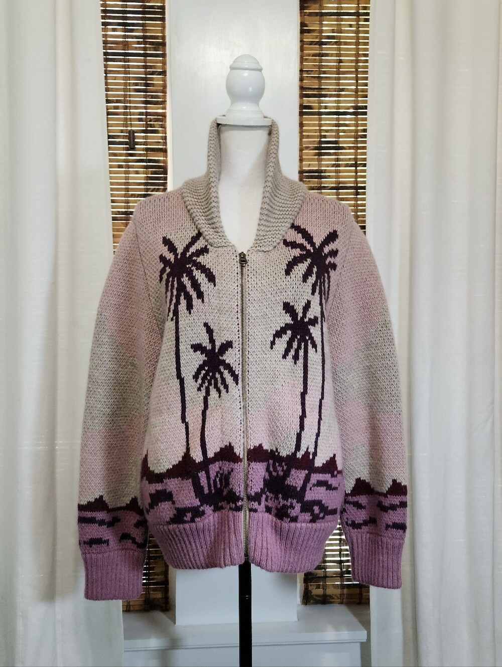 ✨ Faherty "Sunset Palm Beach" Zip Front Cardigan Sweater ✨